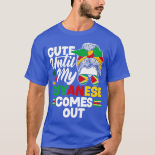 Camiseta Bandera guyanesa de Guyana adornada hasta mi guyan