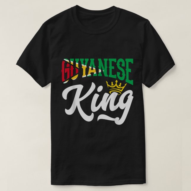 Camiseta Bandera guyanesa del rey Guyana (Diseño del anverso)