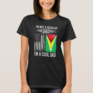 Camiseta Bandera guyanesa norteamericana raíz de papá