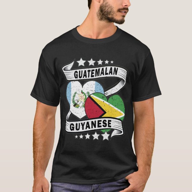 Camiseta Bandera Guyanesa Y Guatemelteca (Anverso)