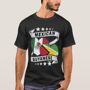 Camiseta Bandera Guyanesa Y Mexicana