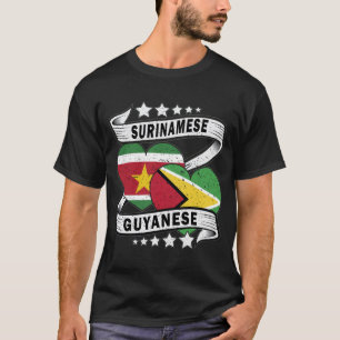 Camiseta bandera guyanesa y surinamesa