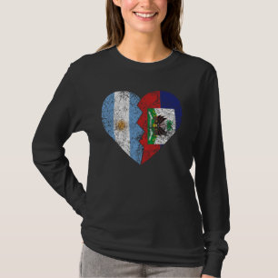 Camiseta Bandera Haitiana Argentina Corazón de Argentina Ha
