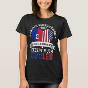 Camiseta Bandera haitiana norteamericana de mamá Día de l
