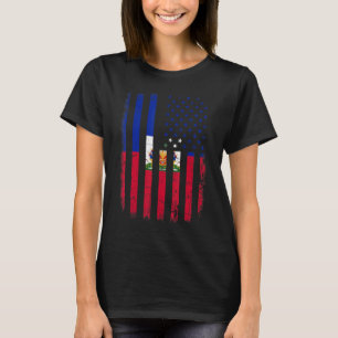 Camiseta Bandera haitiana norteamericana haitiana causa est