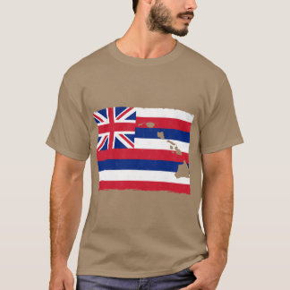 Camiseta Bandera hawaiana con las Islas Hawái