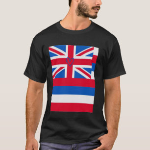 Camiseta Bandera hawaiana Corazón hawaiano Orgulloso Estado