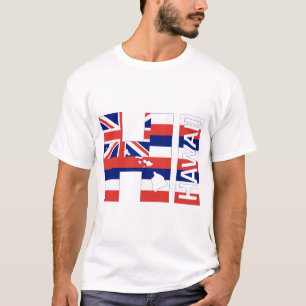 Camiseta Bandera hawaiana de las Islas HI Hawaii
