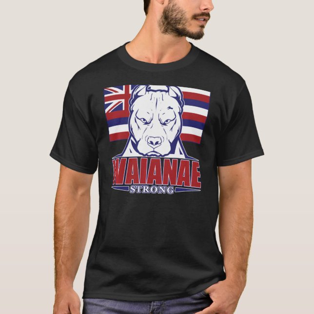 Camiseta Bandera hawaiana fuerte de Waianae, Hawaii 96792 (Anverso)