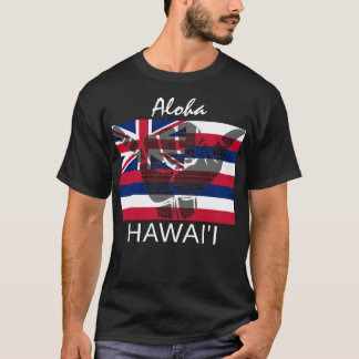 CAMISETA BANDERA HAWAII BG TRIBAL SHAKA (HANG LOOSE)
