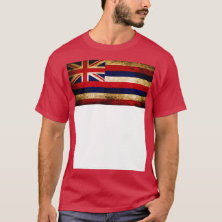 Camiseta Bandera Hawaii Rústica Vintage
