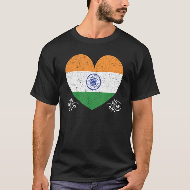 Camiseta Bandera hindú del Día de la República India 3 (Anverso)