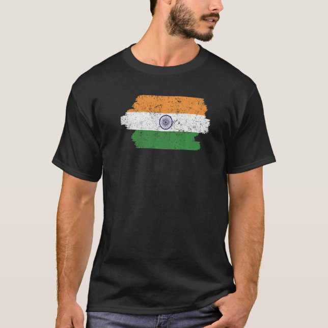 Camiseta Bandera hindú del Día de la República India 8 (Anverso)