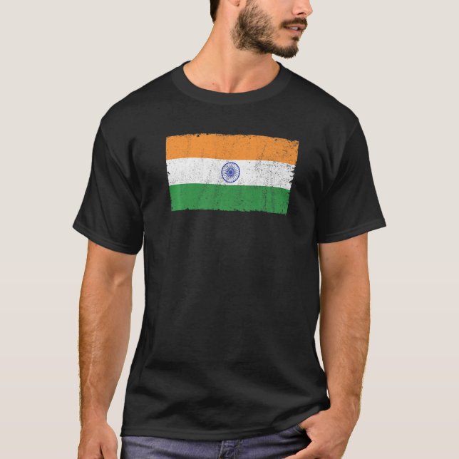 Camiseta Bandera hindú del Día de la República India 9 (Anverso)