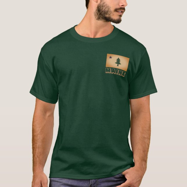 Camiseta Bandera histórica de Maine (1901-1909) (Anverso)