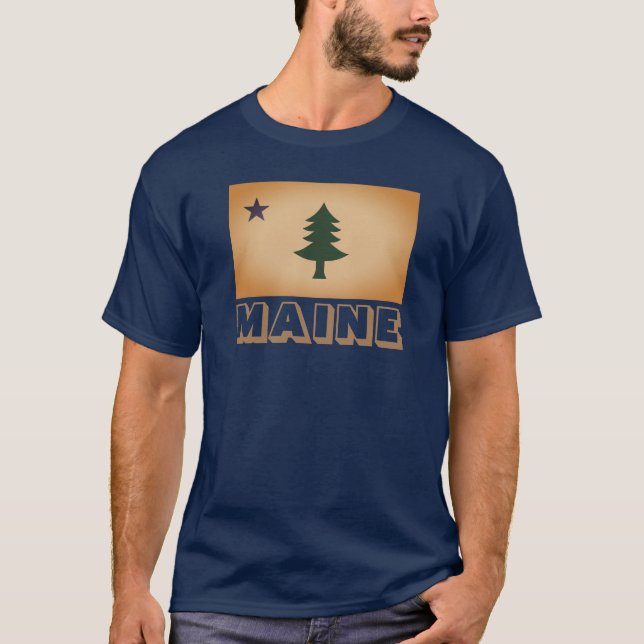 Camiseta Bandera histórica de Maine (1901-1909) (Anverso)