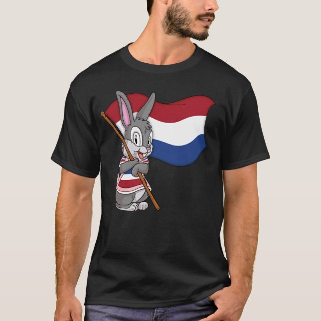 Camiseta Bandera holandesa de conejo (Anverso)
