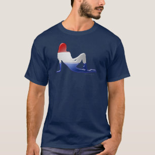 Camiseta Bandera holandesa de la silueta del chica