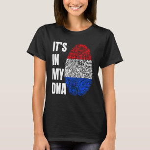 Camiseta Bandera Holandesa del ADN de la huella digital Paí