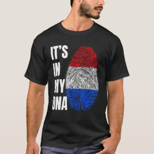 Camiseta Bandera Holandesa del ADN de la huella digital Paí