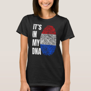 Camiseta Bandera Holandesa del ADN de la huella digital Paí