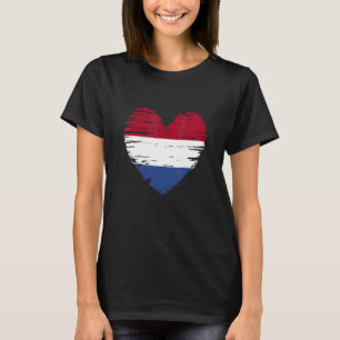 Camiseta Bandera holandesa del corazón de los Países Bajos 