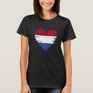 Camiseta Bandera holandesa del corazón de los Países Bajos