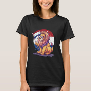 Camiseta Bandera Holandesa León Orgullo Holandés D