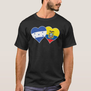 Camiseta Bandera Hondureña Ecuatoriana Amor Honduras Ecuado