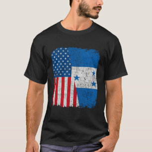 Camiseta Bandera hondureña estadounidense mitad EEUU Hondur