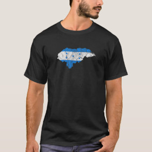 Camiseta Bandera Hondureña Mapa Silueta Honduras Viajes Lat