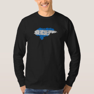 Camiseta Bandera Hondureña Mapa Silueta Honduras Viajes Lat