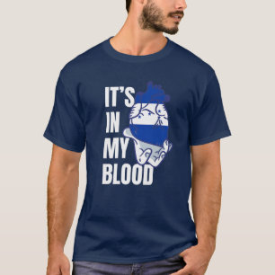 Camiseta Bandera hondureña venas de sangre en Honduras
