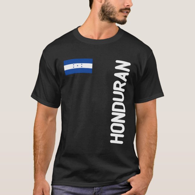 Camiseta Bandera Hondureña Y Raíces De Honduras (Anverso)