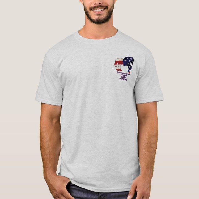 Camiseta Bandera horse1, logotipo azul (Anverso)