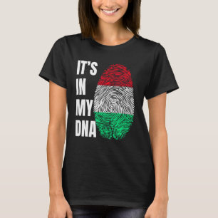 Camiseta Bandera húngara del ADN de huella digital