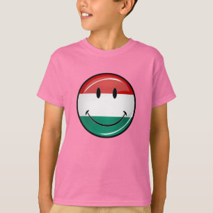 Camiseta Bandera húngara sonriente