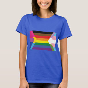 Camiseta Bandera inclusiva con colores T- Bi, Pan, Trans y 