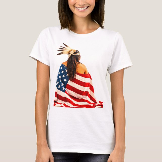 Camiseta bandera india americana (Anverso)