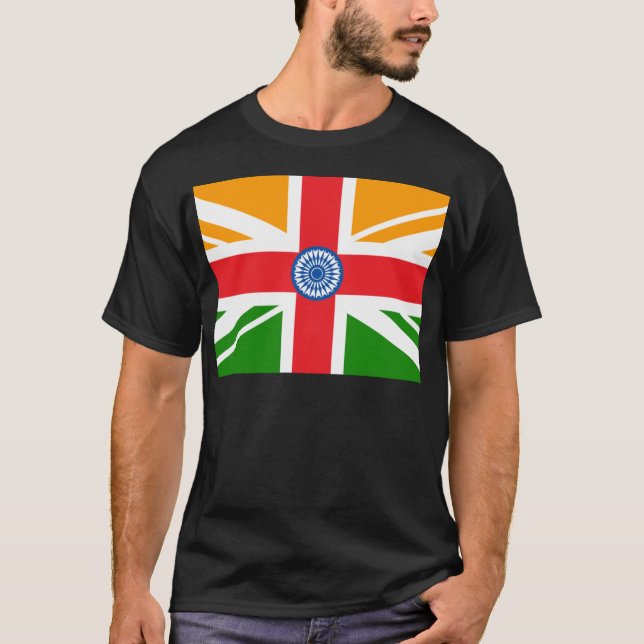 Camiseta Bandera india Anglo (Anverso)