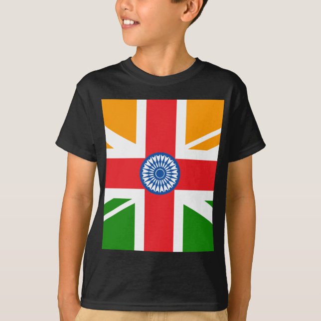 Camiseta Bandera india Anglo (Anverso)