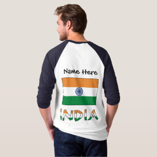 Camiseta Bandera india con tu nombre