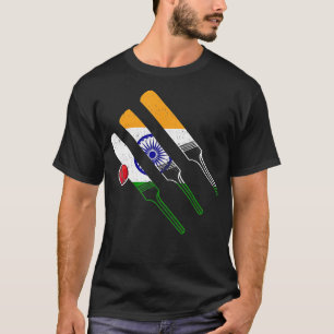 Camiseta Bandera india de críquet para un jugador de críque