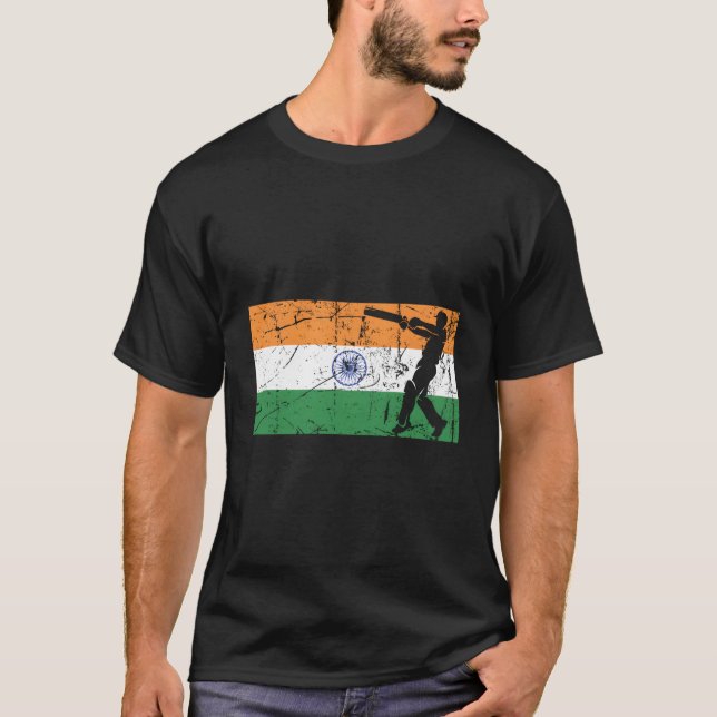 Camiseta Bandera india de la India - Cricket (Anverso)
