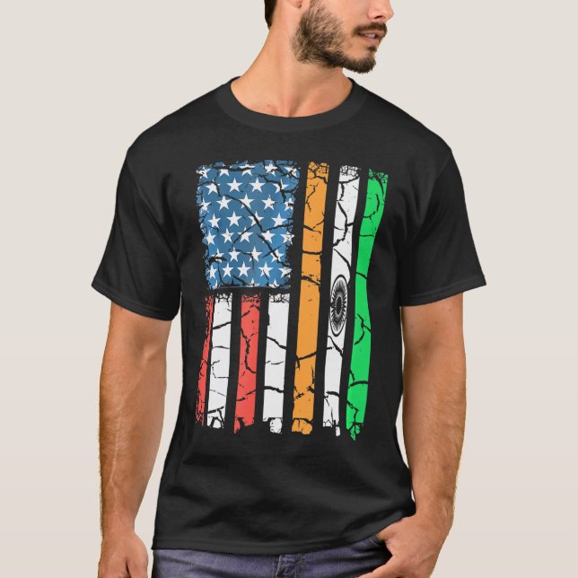 Camiseta Bandera india estadounidense Usa Patriot India (Anverso)
