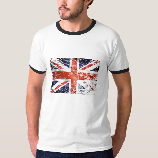 Camiseta Bandera inglesa antigua bandera británica bandera  (Anverso)