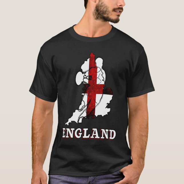 Camiseta Bandera inglesa de rugby de Inglaterra y jugador d (Anverso)