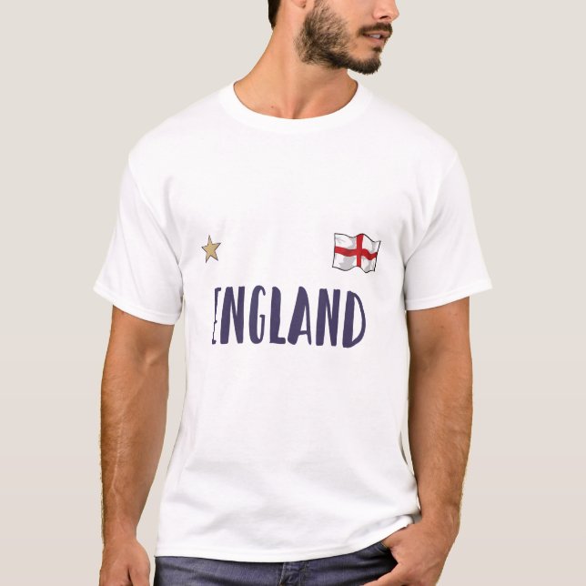 Camiseta Bandera inglesa del hincha de fútbol de Inglaterra (Anverso)