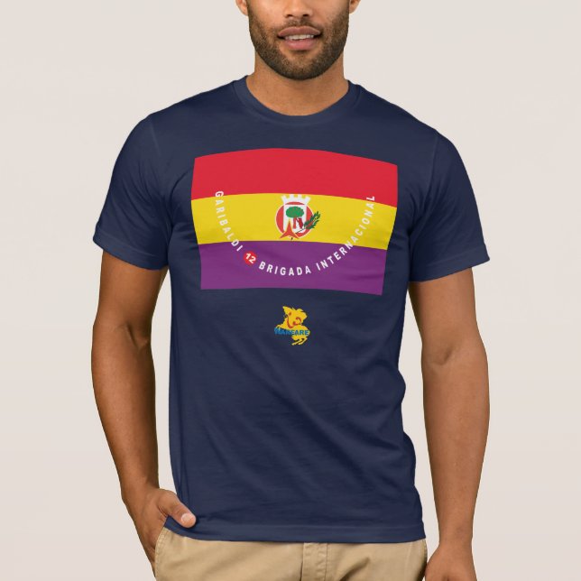 Camiseta Bandera internacional de la brigada de Garibaldi (Anverso)