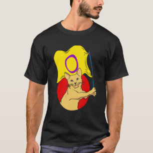 Camiseta Bandera Intersexual Gato Género No Binario